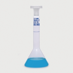 Volumetric trapezoidal flasks, Borosilicate glass 3.3, class A, blue graduated