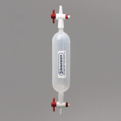 Gas sampling tubes, PP, with straight bore stopcock on each end