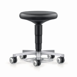 Tabouret pour salle blanche avec activation au pied