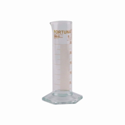 Measuring cylinders FORTUNA®, borosilicate glass 3.3, low form, class B, amber graduated