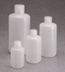 Narrow-mouth Bottles Nalgene™ with Low Particle Content Type 382099, PassPort IP2, HDPE, with screw cap, PP