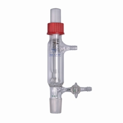 Safety / overpressure valves, with spring loaded spherical ground joint seal, with stopcock