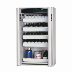 Safety Storage Cabinets S-PHOENIX Vol. 2-90 with Folding Doors, 5 pull-out trays, powder-coated sheet steel