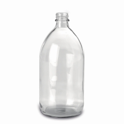 Narrow-mouth bottles, soda-lime glass, clear