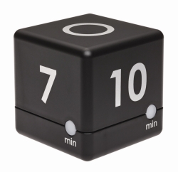 Short period timer CUBE TIMER, black
