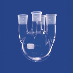 Four-neck round-bottom flask, with parallel side necks, DURAN®