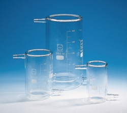 Beakers, glass, jacketed, type T