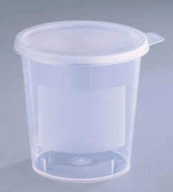 Jars, conical, with snap lid, PP