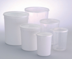 Jars, conical, with snap lid, PP