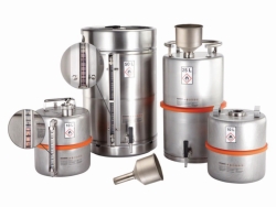Safety barrels for solvents, with self-closing tap ¾, with PFA level indicator