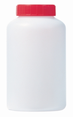 Wide-mouth bottles, PE, with single closure