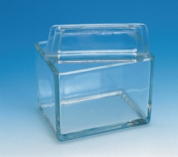 Staining troughs, soda-lime glass