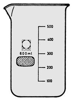 Beaker tall form DURAN, amber