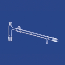 Distilling links with Liebig condenser and GL thread, DURAN® tubing