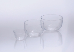 Tiegel, Quarzglas, mittelhoch