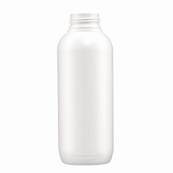 Rundflasche ohne Verschluss, Serie 321 VarioPack Dual, mit PA-Barriere, weiß