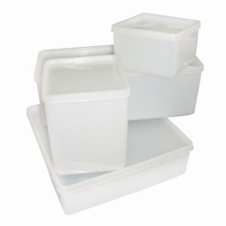 Bo&icirc;te de stockage en poly&eacute;thyl&egrave;ne avec couvercle herm&eacute;tique en LDPE