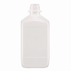 Vierkant-Chemikalien-Enghalsflaschen ohne Verschluss, HDPE