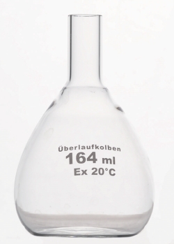 Overflow-Volumetric flasks, Borosilicate glass 3.3