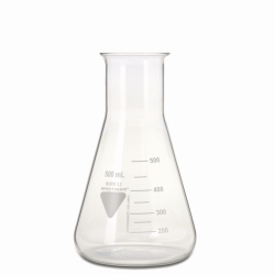 Erlenmeyer flasks, Borosilicate glass 3.3, wide neck
