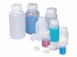 Wide-necked bottle, LDPE, transparent