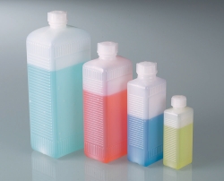 Vierkantflaschen mit Schraubverschluss, HDPE