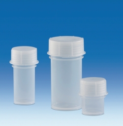 Jars with screw cap, PP