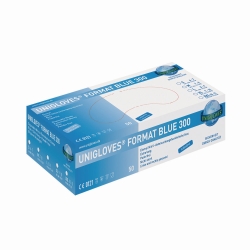 Disposable Gloves Format Blue 300, Nitrile, extra-strong