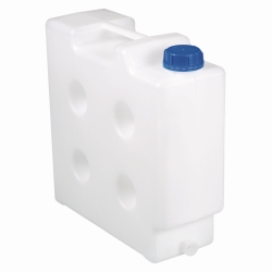 Raumsparkanister Flachmann LaboPlast®, PP, mit Gewindestutzen