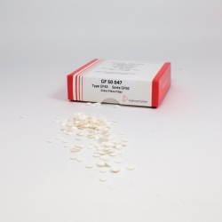 Glass fibre filters without binder, round filters