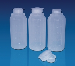 Narrow-mouth bottles, PE, graduated