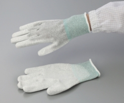 Gloves ASPURE ESD, Anti-static, grey, Nylon, coated palm