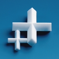 Magnetic stirring bars, PTFE, cross shape