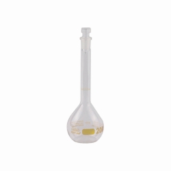 Volumetric Flasks Volac FORTUNA®, boro 3.3, class A, with glass stoppers, amber graduation