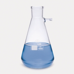 Filter flasks, Erlenmeyer shape, borosilicate glass 3.3