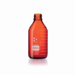 Safety-coated bottles, DURAN®, brown, with retrace code