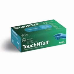 Disposable Gloves Touch N Tuff® Blue, Nitrile