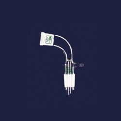 Raccords de distillation, verre borosilicate 3.3, coud&eacute;e &agrave; 105&deg;