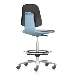 Sillas de laboratorio Labsit 4, con ruedas asiento-parada y aro reposapi&eacute;s