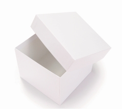 Cryoboîte - LLG, en carton avec revêtement plastique, blanc, sans compartiment