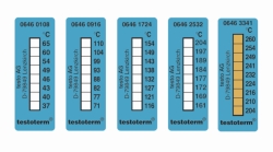 Temperaturmessstreifen testoterm<sup>&reg;</sup>, irreversibel, 8 Temperaturen