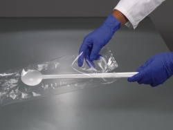 Probenlöffel, langer Griff, PS, Einweg, weiß