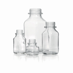 Vierkant-Schraubflaschen, Kalk-Soda-Glas