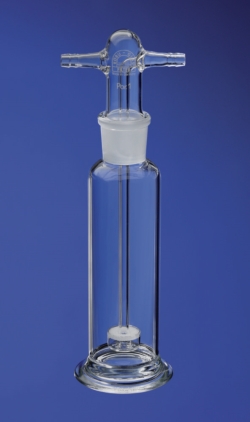 Flacon laveur avec plaque fritt&eacute;e en verre borosilicat&eacute; 3.3