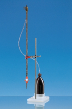 Compact automatic burettes amber with PE-bottle SILBERBRAND