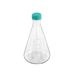 Erlenmeyer flasks, PC, with vent cap, HDPE